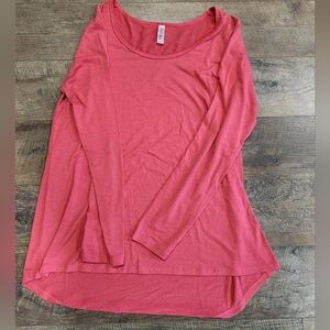 LulaRoe large pink long sleeve tunic